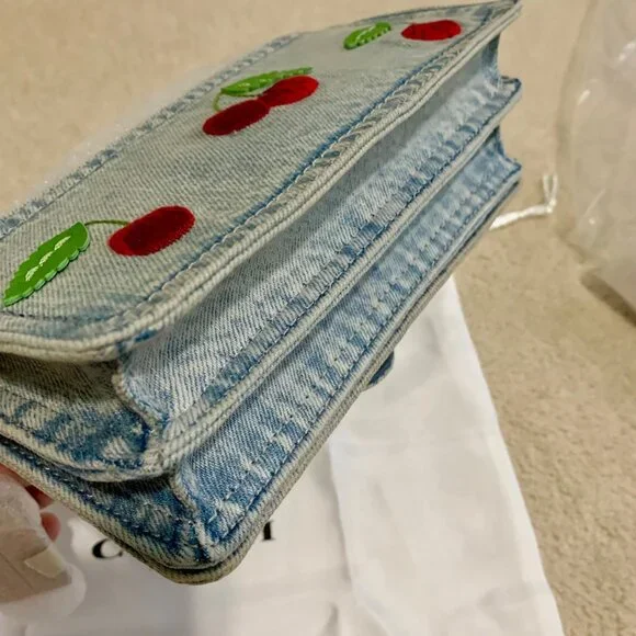 Coach Denim Tabby 20 with Cherries NWT - Picture 7 of 13